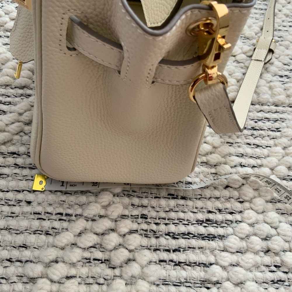 Cream Pebbled Leather Inspired 25 Birkin - Picture 10 of 12